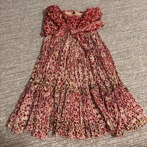 Red strapless undress